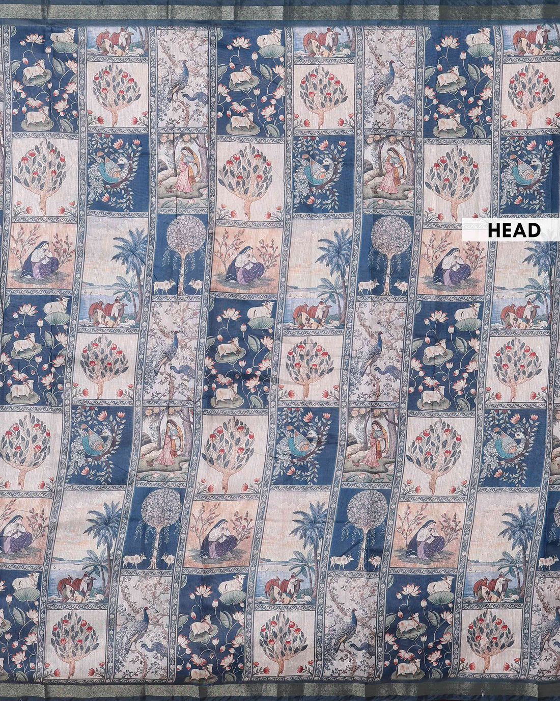 Elegant Digital Print Semi-Silk Saree with Traditional Motifs - Multi