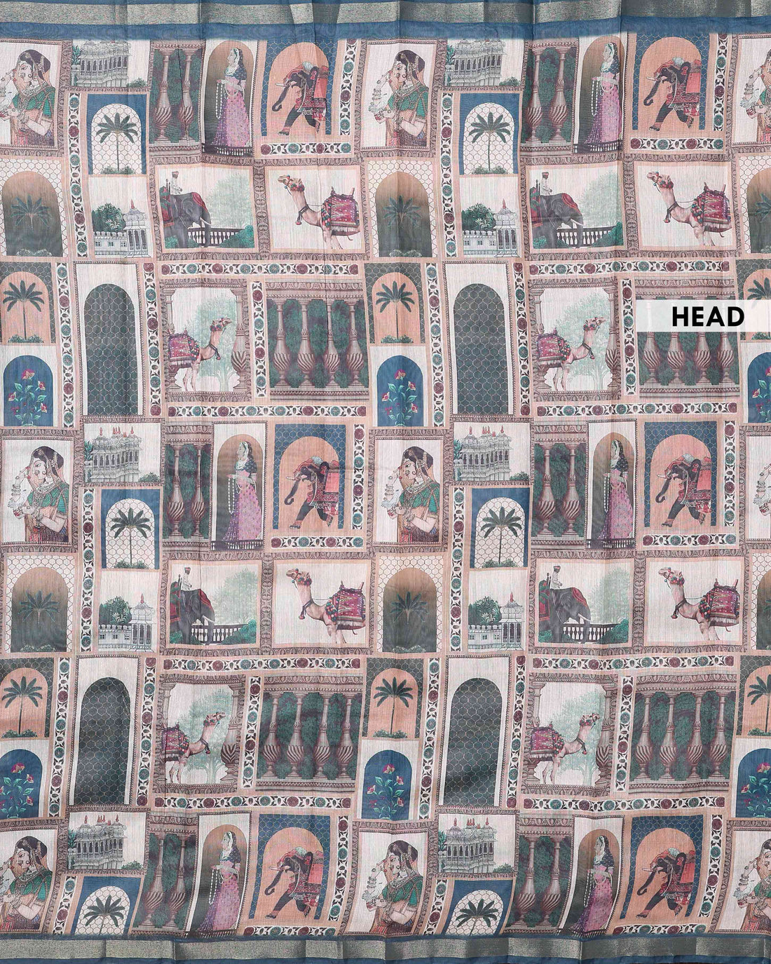 Elegant Semi-Silk Saree with Intricate Digital Print and Tassel Detailing - Multi