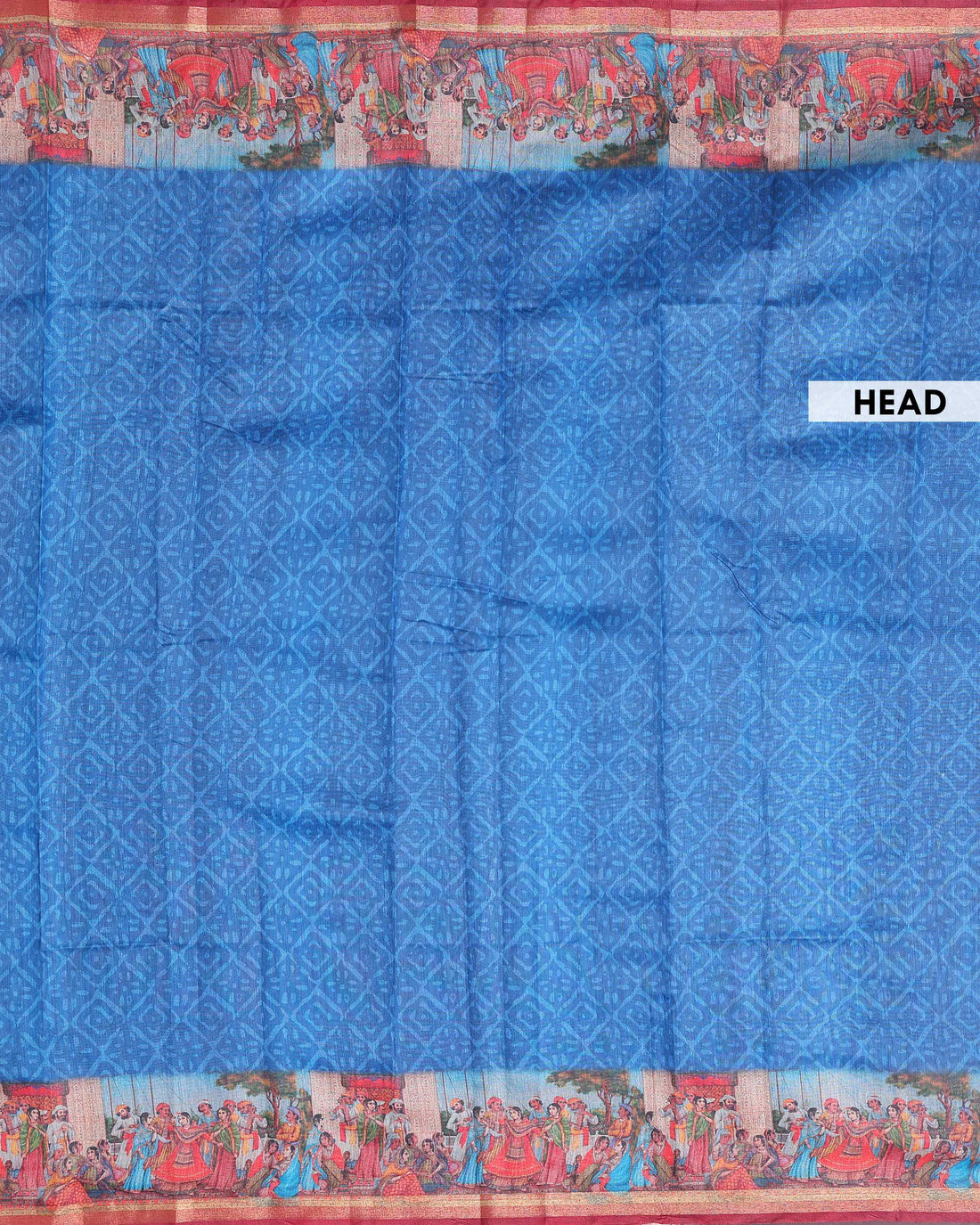 Elegant Traditional Semi-Silk Saree with Intricate Kalamkari-Inspired Print - Blue