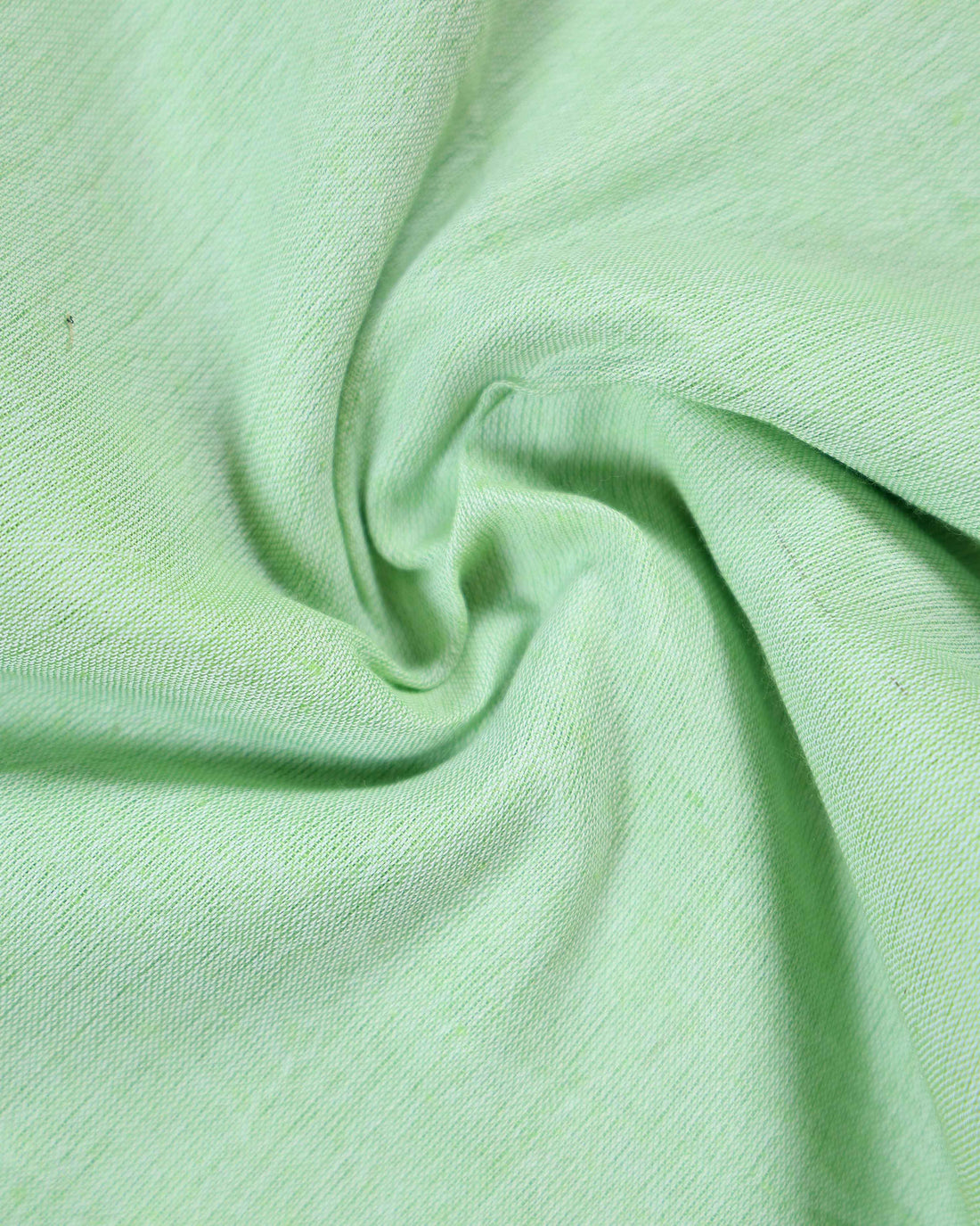 Traditional Khadi Cotton Saree with Contrast Printed Blouse and Tassel Accents - Pista Green