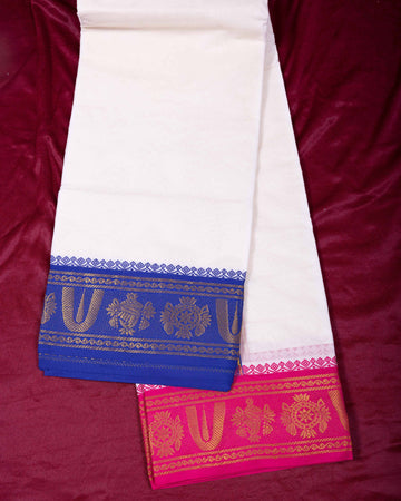 White Colour Cotton Dhoti