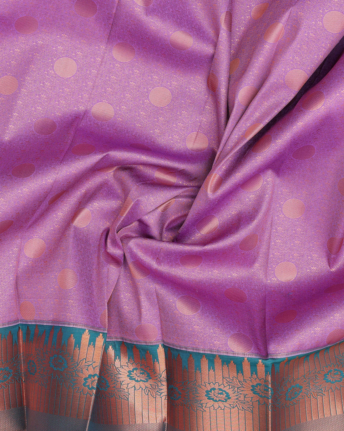 Exquisite Aparna Saree with Intricate Copper Zari Weave & Contrast Border - Purple