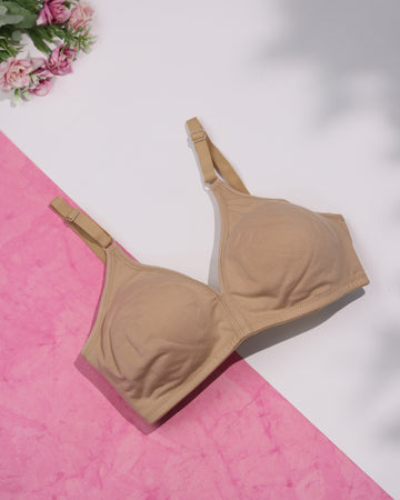 Seamless Non-Wired Everyday Support Bra - Skin