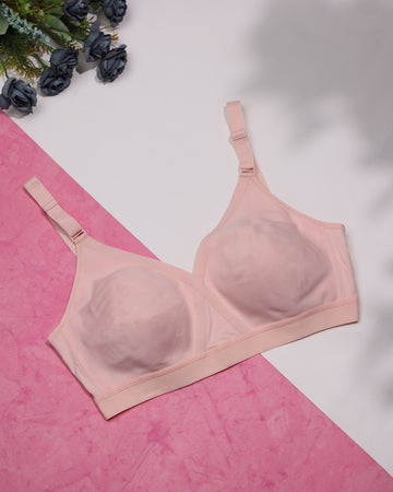 Seamless Non-Wired Everyday Support Bra - Pink