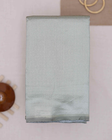 Ethnic Zari Weaving Litchi Silk Saree - Grey