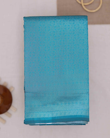 Ethnic Zari Weaving Litchi Silk Saree - Green