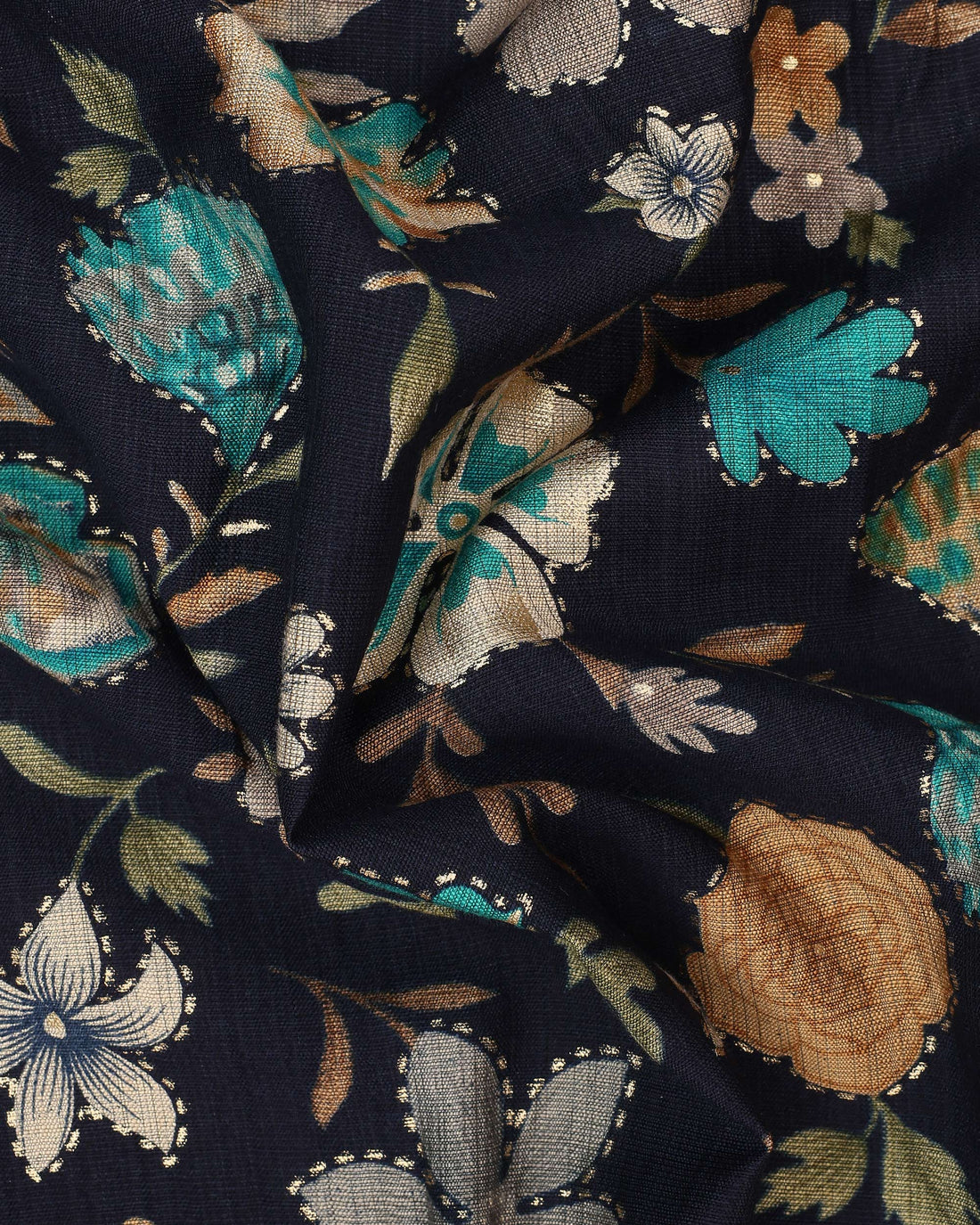 Maternity Wear - Elegant Navy Blue Floral Print Button-Down Women's Feeding Top