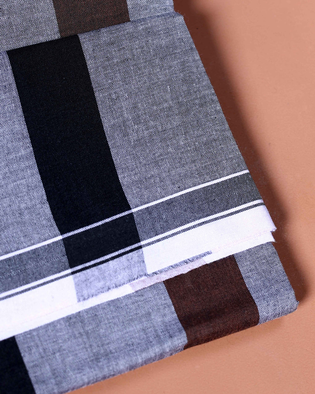 Jkt Brand Men's Premium Cotton Checked Lungi Stitched - Teal