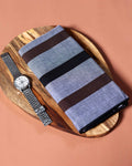 Jkt Brand Men's Premium Cotton Striped Lungi Stitched - Grey-one