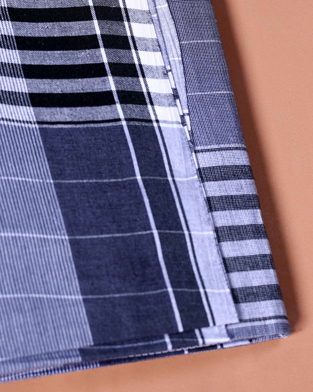 Jkt Brand Men's Premium Cotton Striped Lungi Stitched - Multi