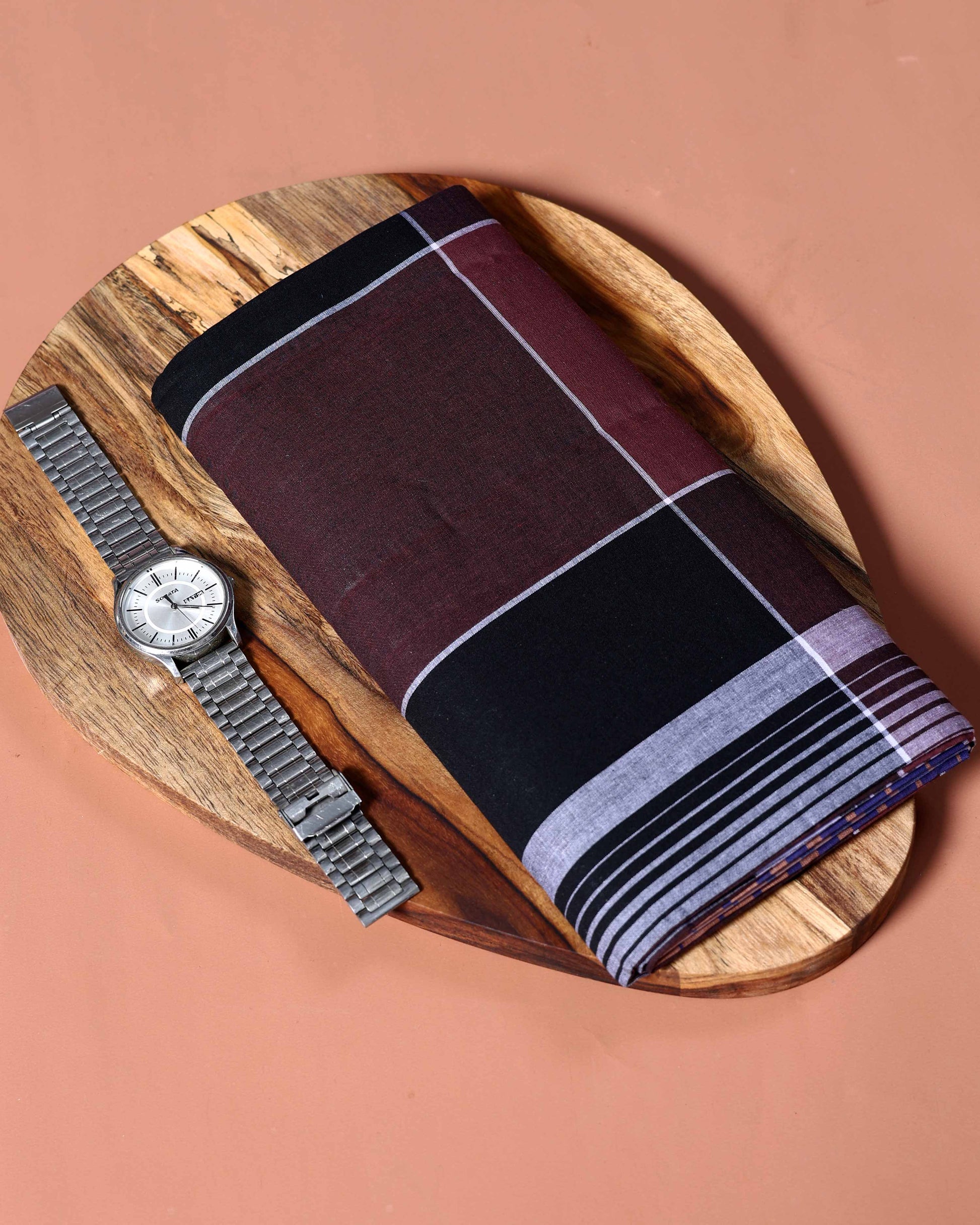 Jkt Brand Men's Premium Cotton Striped Lungi Stitched - Multi-jkt-three