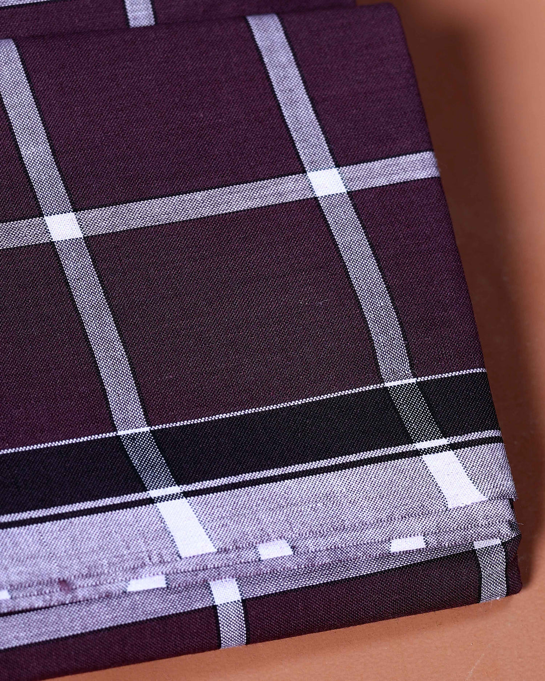 Kibs Brand Men's Premium Cotton Checked  Lungi Stitched -  Purple