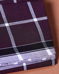 Kibs Brand Men's Premium Cotton Checked  Lungi Stitched -  Purple