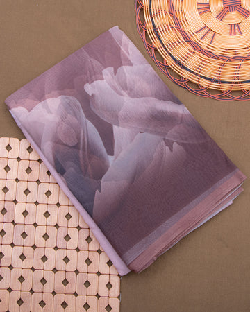 Ethereal Ombre Draped Elegant Lightweight Organza Weave - Brown