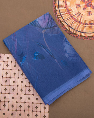 Ethereal Ombre Draped Elegant Lightweight Organza Weave - Blue