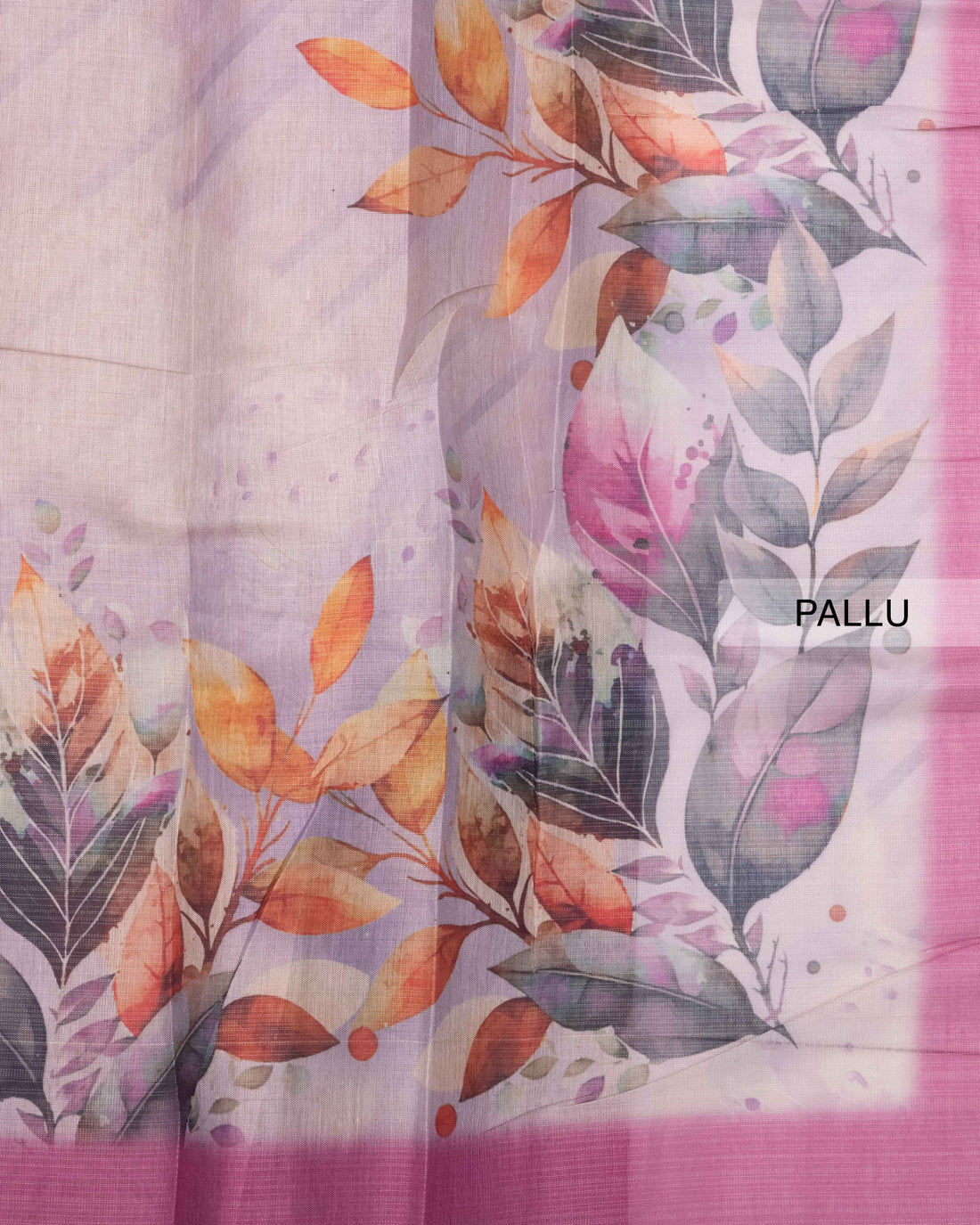 Ethnic Floral Printed Tissue Saree - Pink