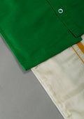 Parrot Green Colour Silk Cotton Dhoti & Shirt Set Online Shopping