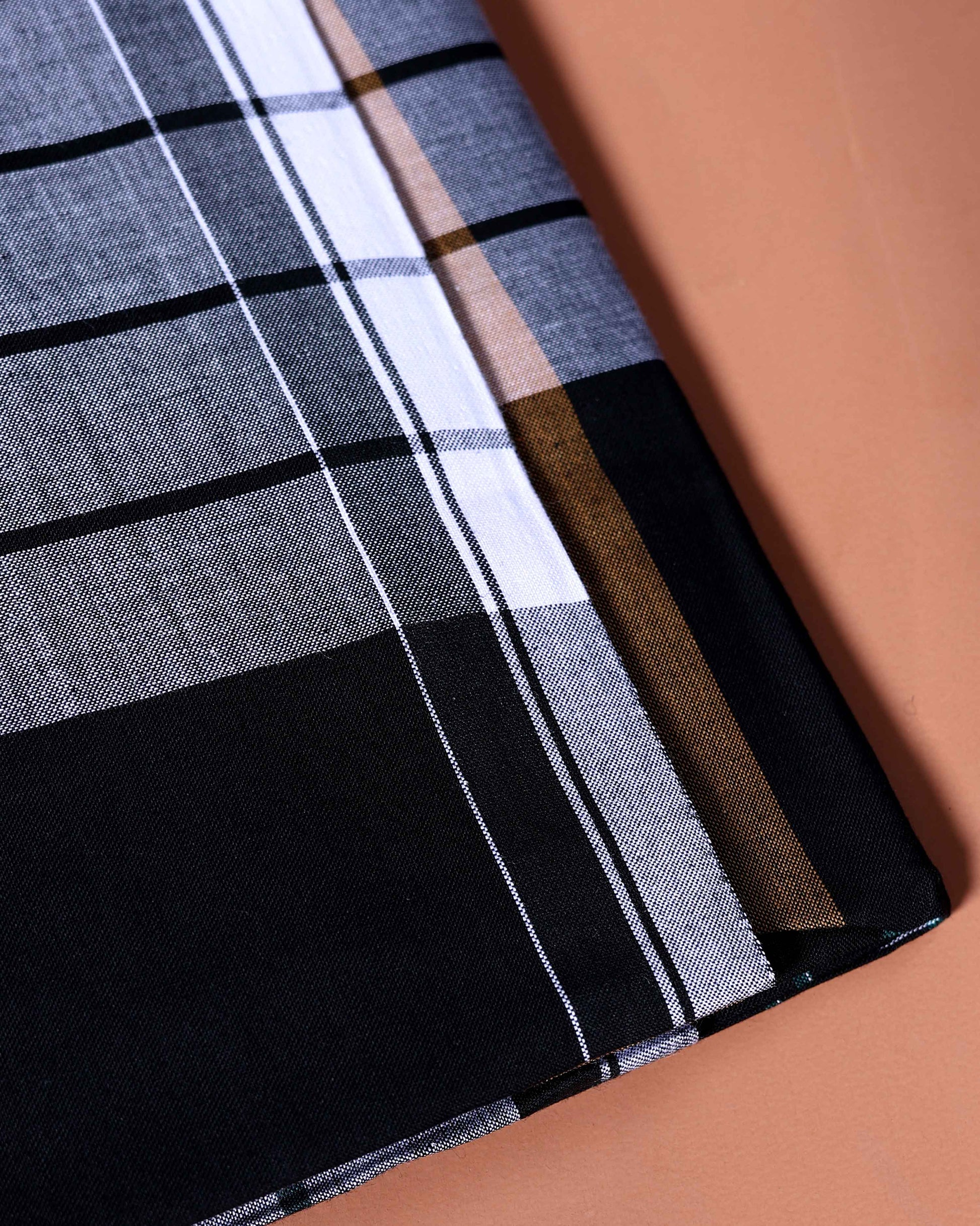 Sangu Brand Men's Premium Cotton Checked Lungi Stitched - Multi