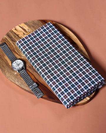 Sangu Brand Men's Premium Cotton Checked Lungi Stitched - Multi-one