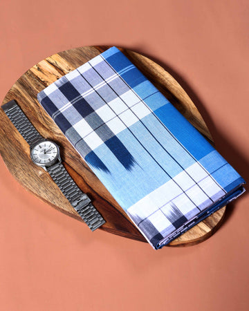 Sangu Brand Men's Premium Cotton Striped Lungi Stitched - Multi