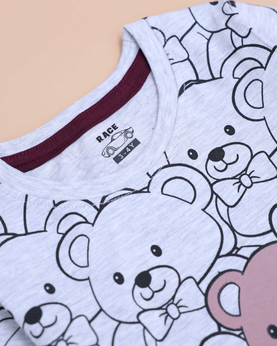 Boys' Printed Casual T-shirt and Shorts Set - White & Purple