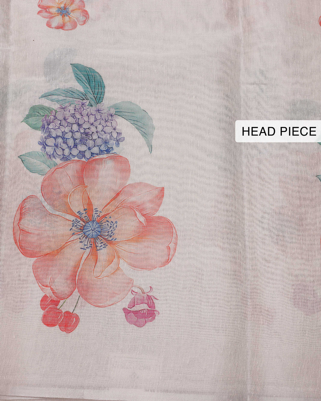 Floral Printed Tissue Saree - Grey