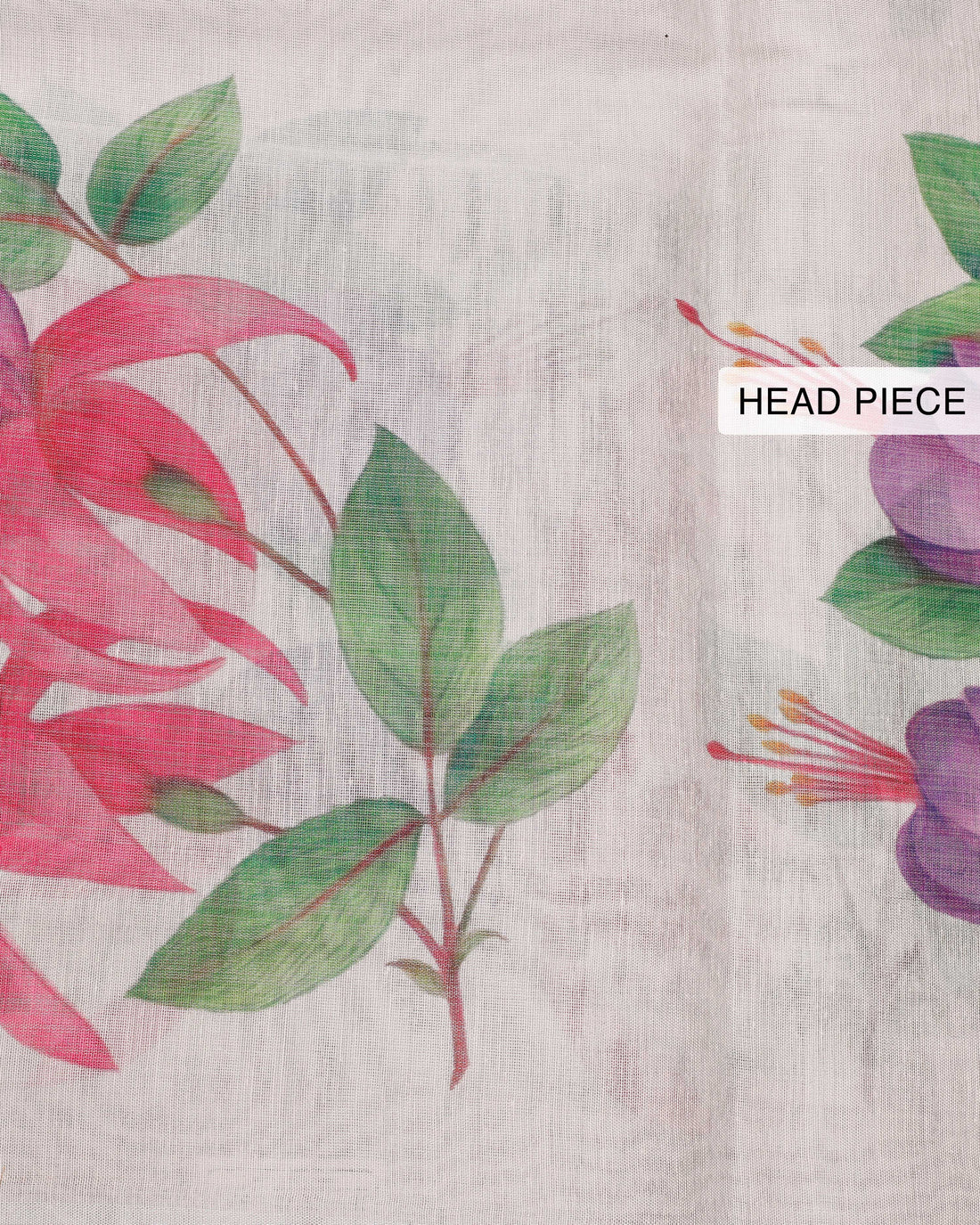 Ethnic Floral Printed Tissue Saree - Grey