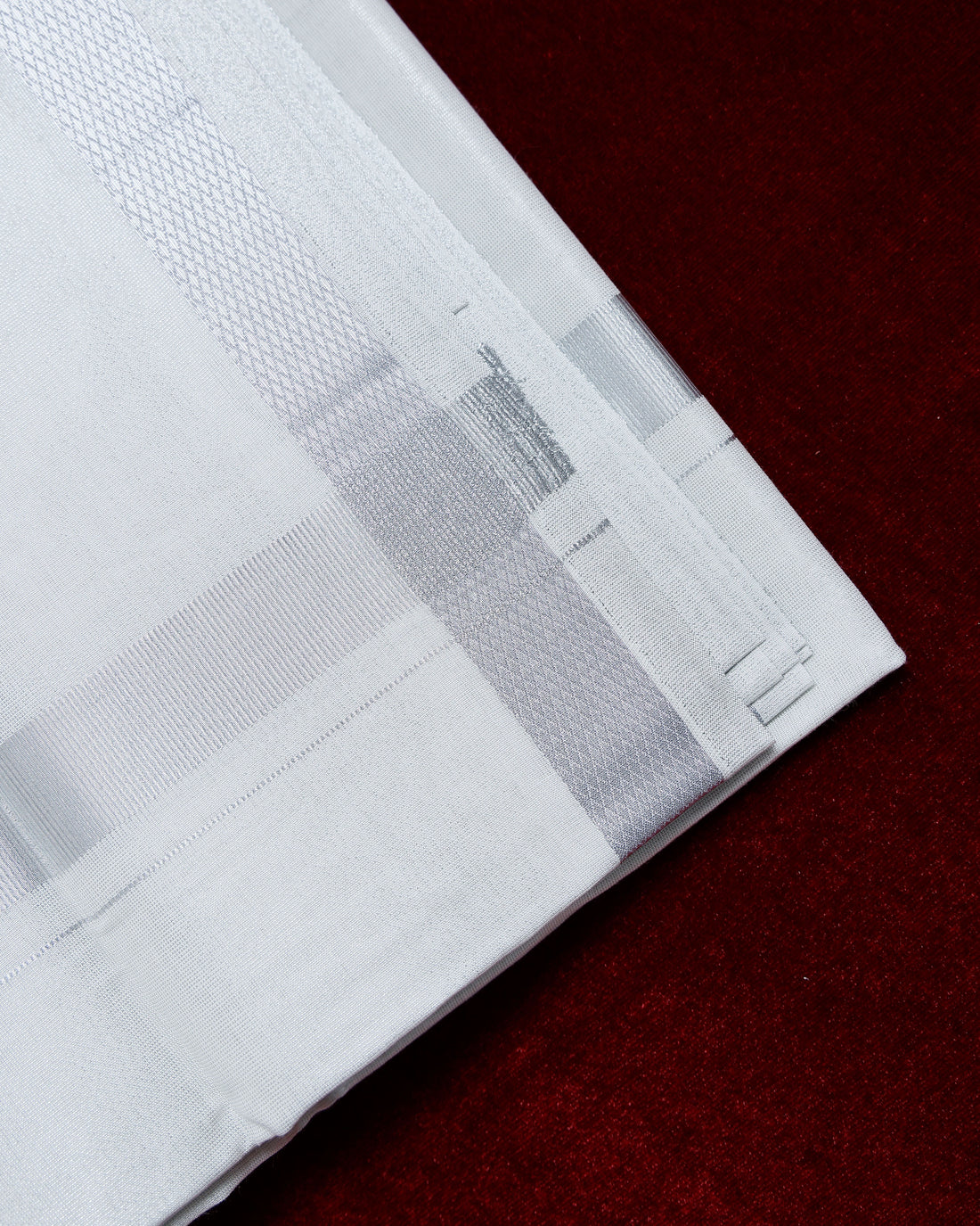 Men's Alaya Cotton Dhoti with Elegant Silver Zari Border - Silver