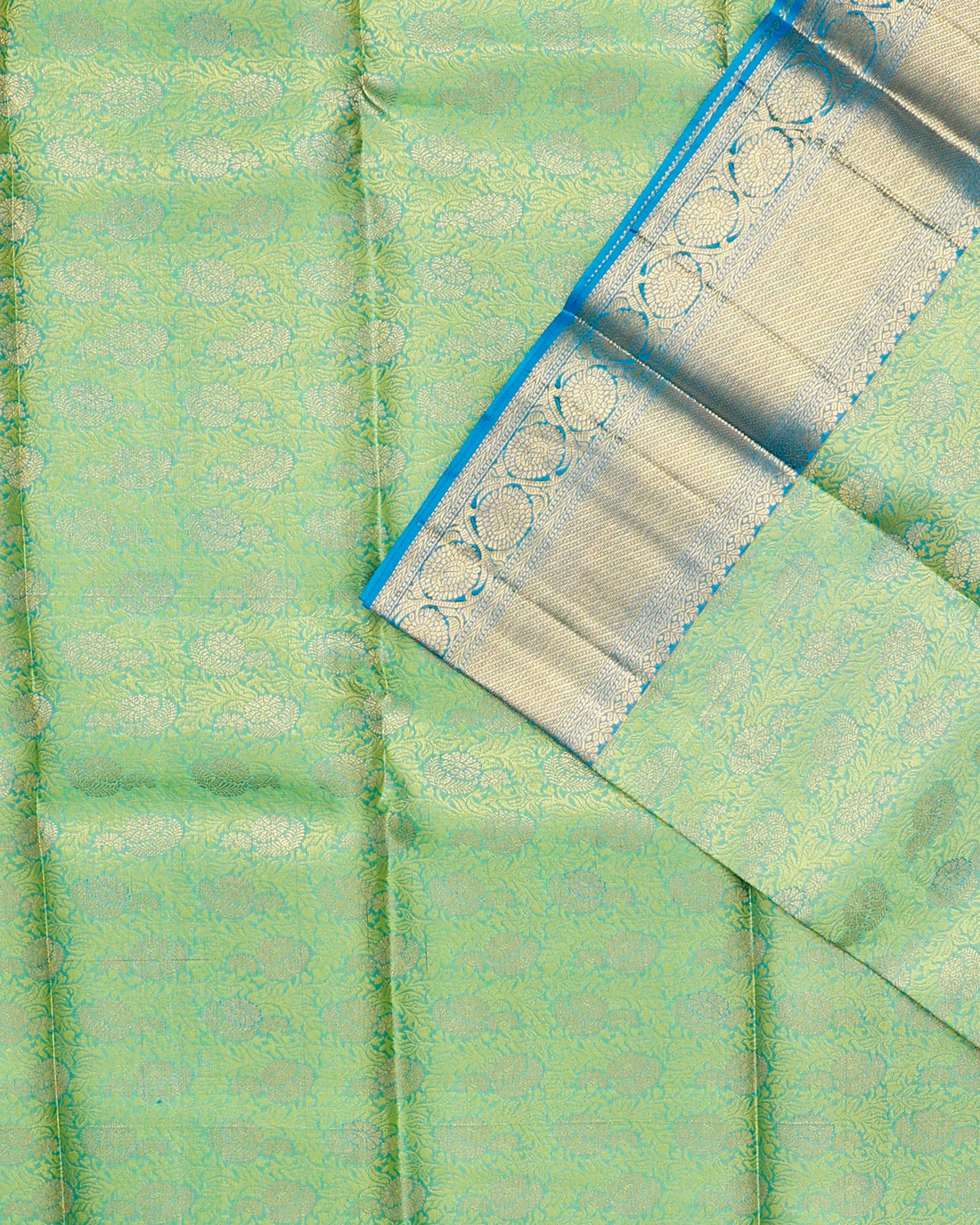 Niranjana Silk Saree with Intricate Zari Border and Traditional Motifs -  Green