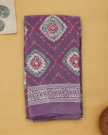 Purple Colour Poonam Saree