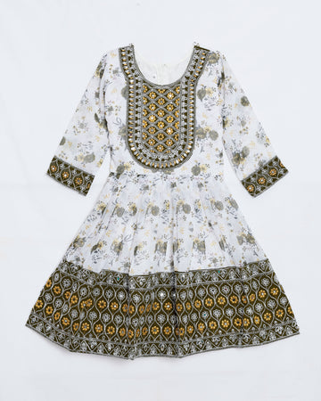 Multi Embroidered Kids Churidar & Salwar - Readymade