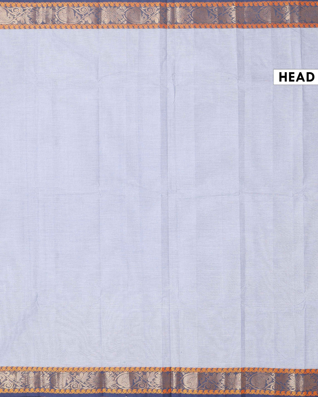 Traditional Chettinad Cotton Saree with Contrast Zari Woven Border and Fine Handloom Weave - Grey