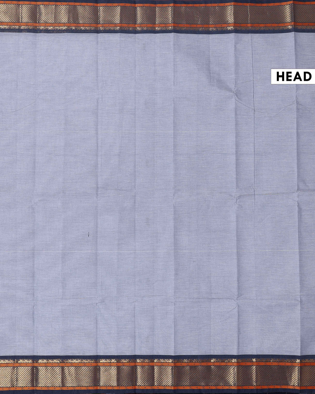 Traditional Chettinad Cotton Saree with Rich Zari Border and Fine Handloom Weave - Grey