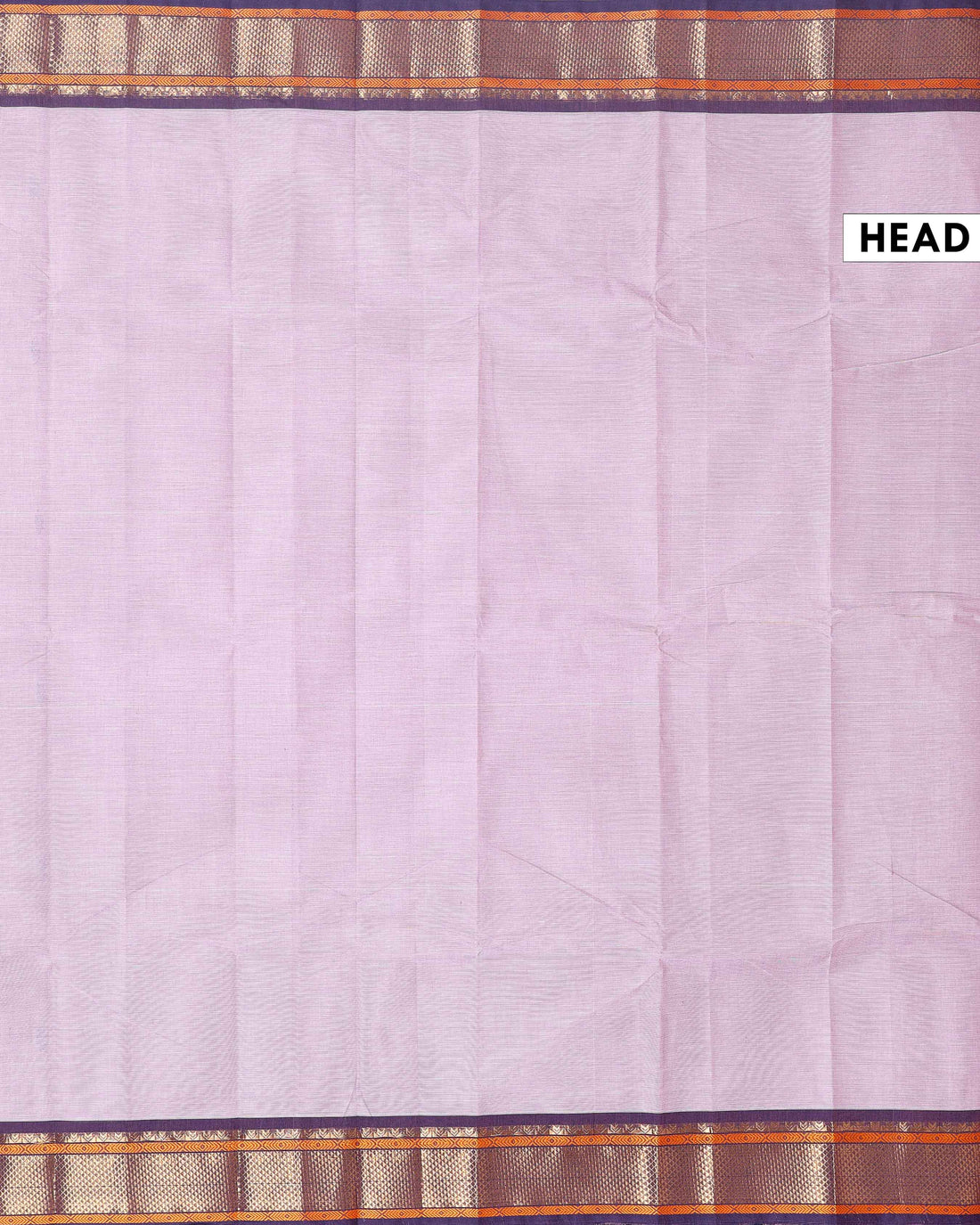 Traditional Chettinad Cotton Saree with Rich Zari Border and Fine Handloom Weave - Light  Purple