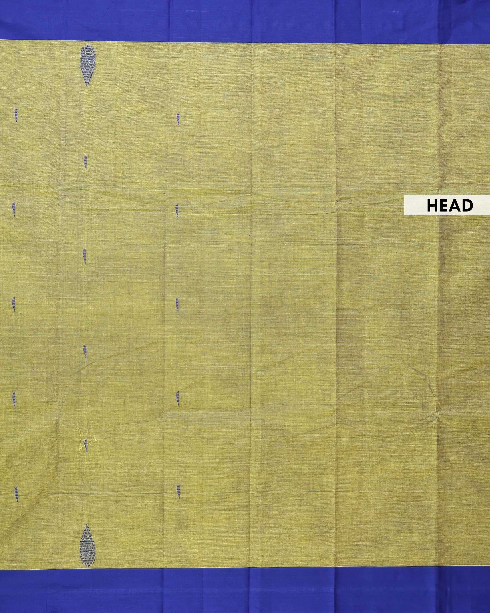 Traditional Chettinad Handloom Cotton Saree with Plain Body and Contrast Solid Border - Green