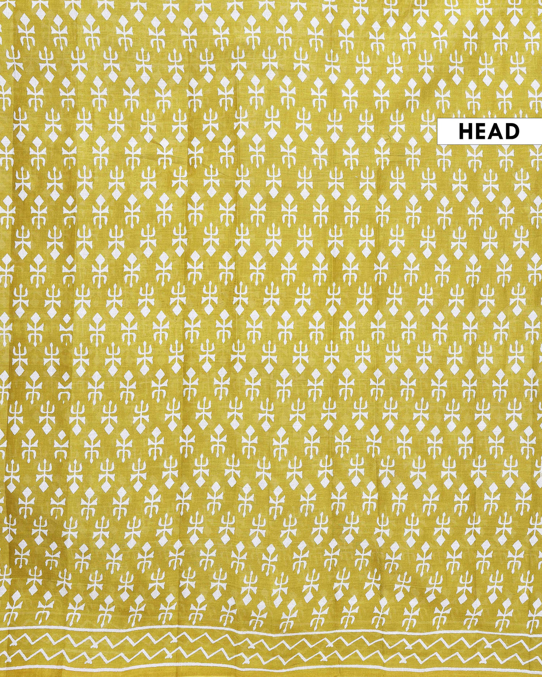 Traditional Hand Block Printed Mul Mul Cotton Saree with Traditional Motif - Green