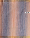 Traditional Handloom Kovai Cotton Saree with Vertical Stripes - Orange