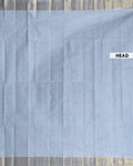 Traditional Handwoven Kovai Cotton Saree with Striped Pattern and Gold Zari Border - Light Grey