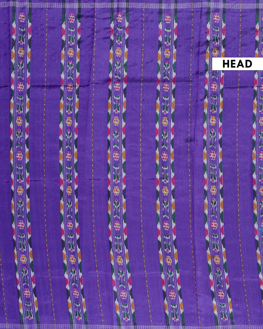 Traditional Handwoven Pochampally Ikkat Saree with Intricate Motifs - Purple