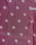 Traditional Kantha Work Saree with Exquisite Hand Embroidery and Ornate Floral Pattern Border - Purple