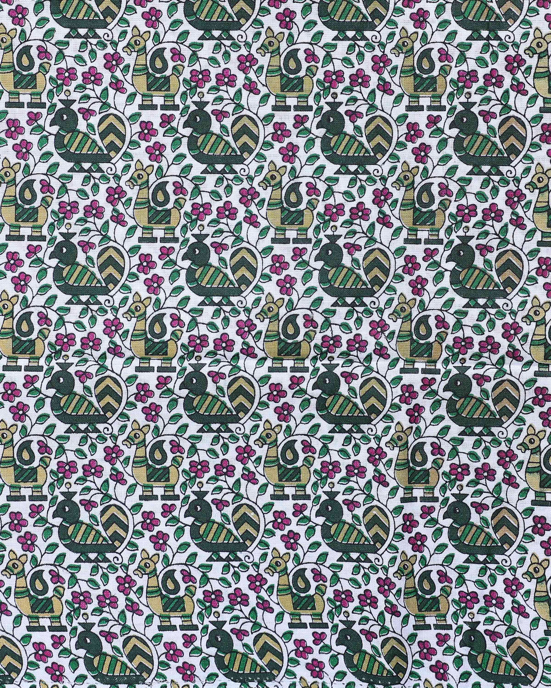 Traditional Khadi Cotton Saree with Contrast Printed Blouse and Tassel Accents - Teal