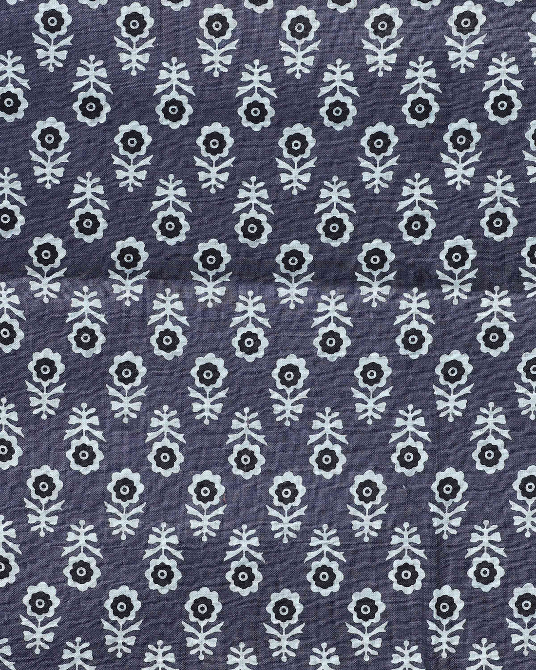 Traditional Khadi Cotton Saree with Contrast Printed Blouse and Tassel Accents - Black