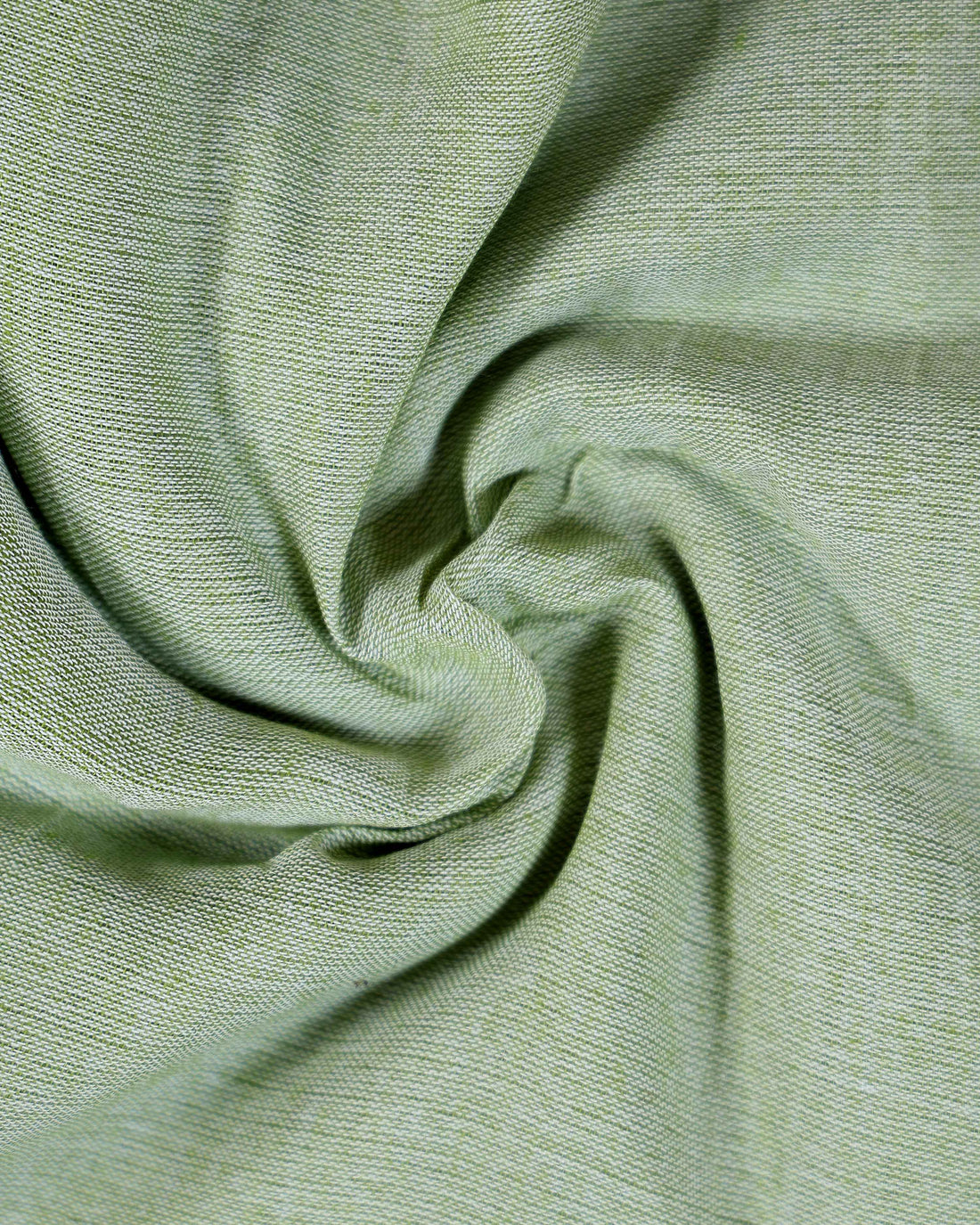 Traditional Khadi Cotton Saree with Contrast Printed Blouse and Tassel Accents - Green