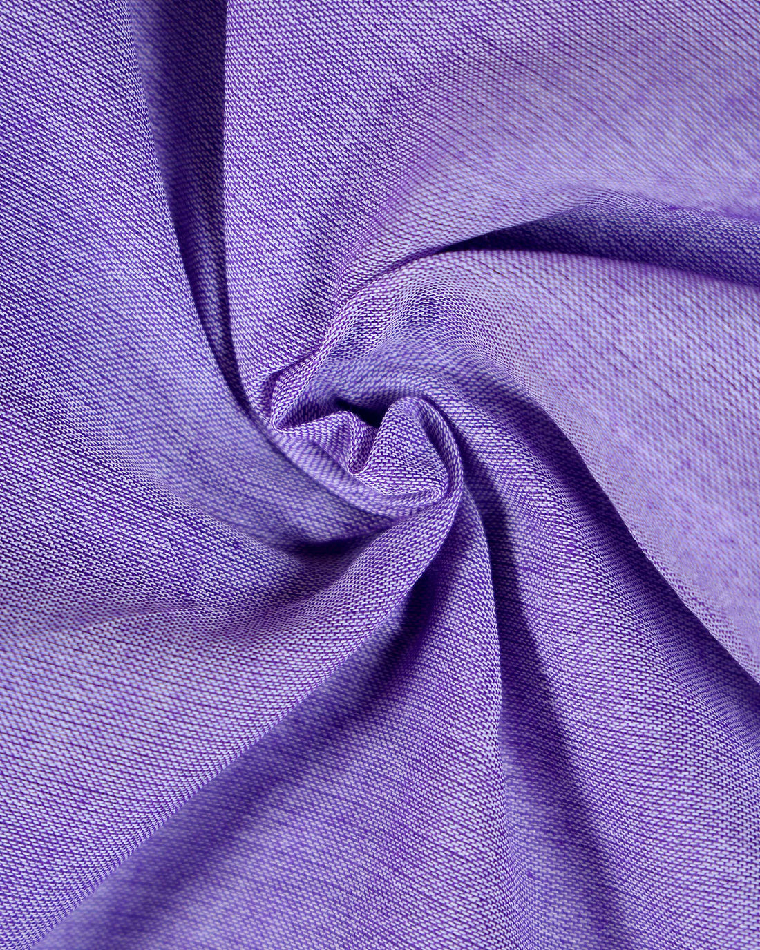 Traditional Khadi Cotton Saree with Contrast Printed Blouse and Tassel Accents - Lavender