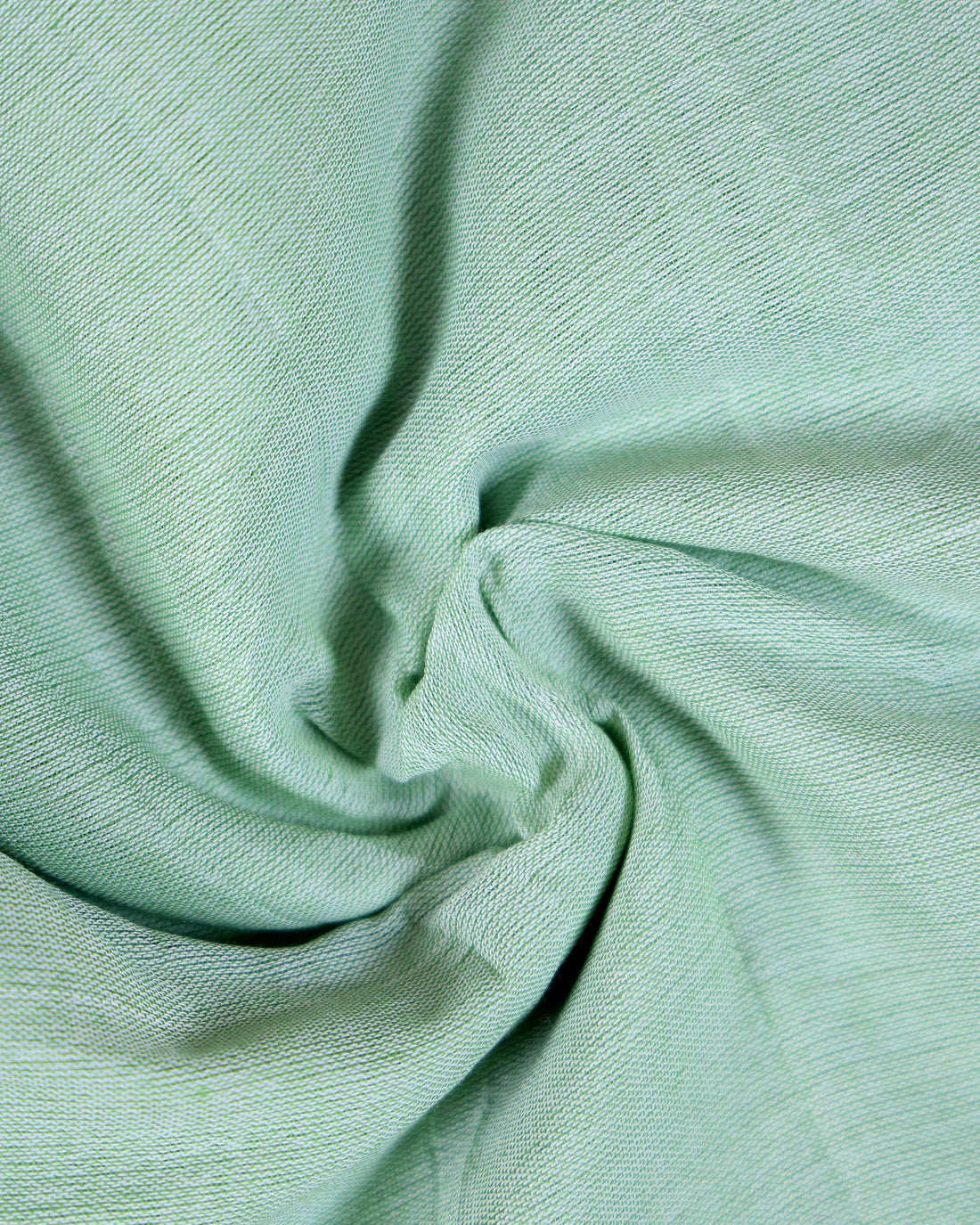 Traditional Khadi Cotton Saree with Contrast Printed Blouse and Tassel Accents - Light Green