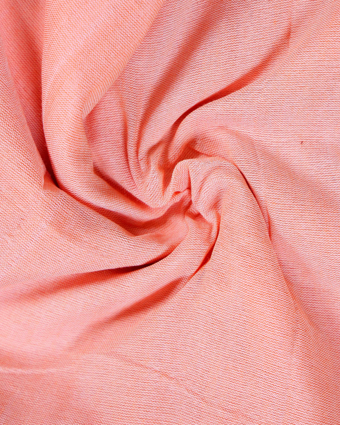 Traditional Khadi Cotton Saree with Contrast Printed Blouse and Tassel Accents - Peach