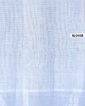 Traditional Kovai Cotton Saree with Subtle Woven Stripes - Blue