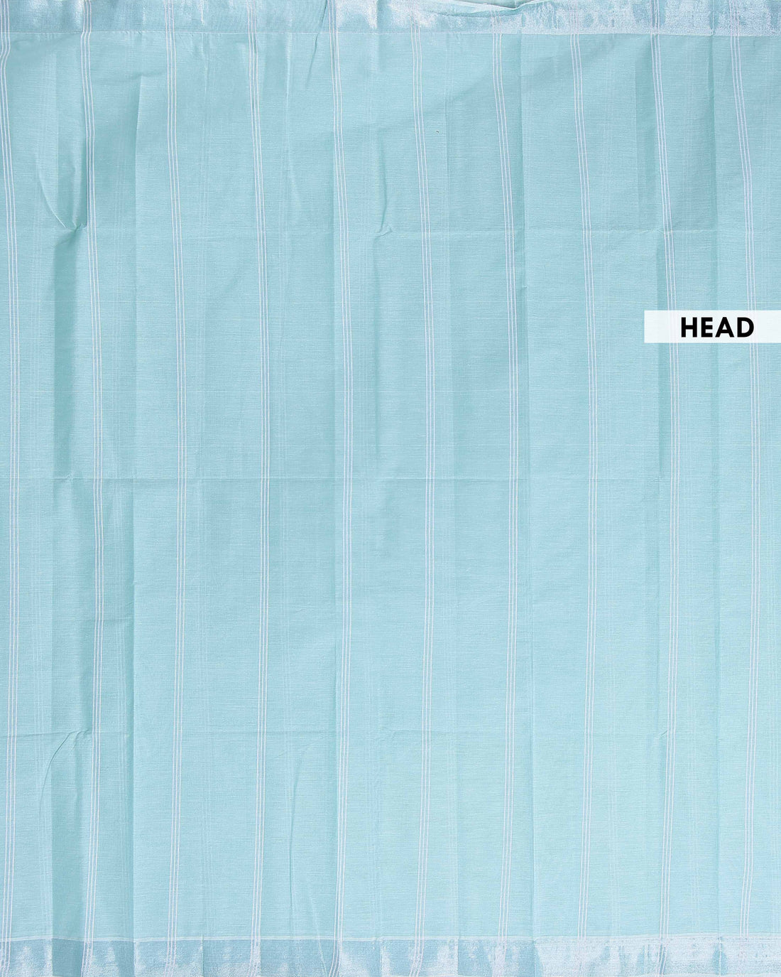 Traditional Kovai Cotton Saree with Subtle Woven Stripes - Sky Blue