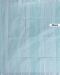 Traditional Kovai Cotton Saree with Subtle Woven Stripes - Sky Blue
