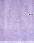 Traditional Kovai Cotton Saree with Woven Checks and Stripes - Lavender